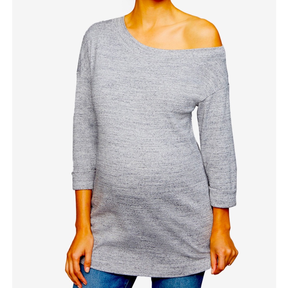 Splendid Maternity off the shoulder jersey top